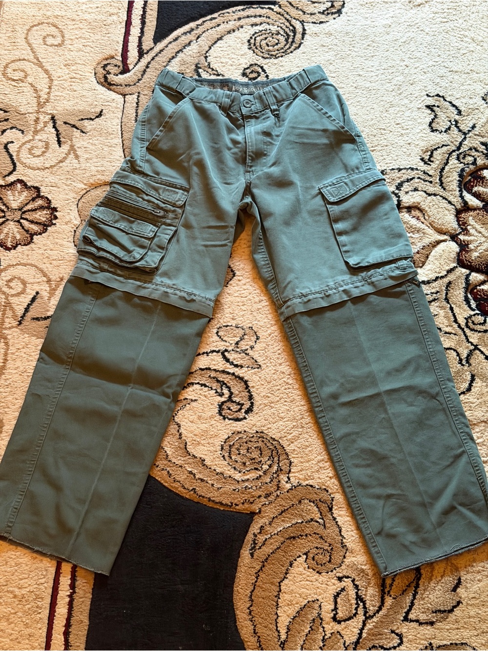 Men's Convertible Cargo Pants - Olive Utility Style